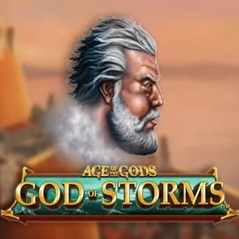 Age Of The Gods: God of Storms slot logo by Playtech at Jackpot Bingo
