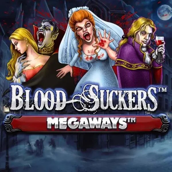 Official Slots logo: Blood Suckers Megaways by Red Tiger Gaming at Jackpot Bingo