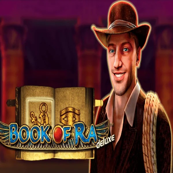 Book of Ra Deluxe logo by Novomatic at Jackpot Bingo