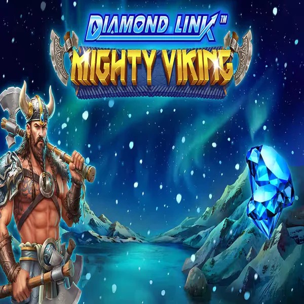 Diamond Link Mighty Viking slot visual from Greentube available on jackpotbingo.net