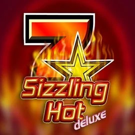 Sizzling Hot Deluxe online game logo by Novomatic on jackpotbingo.net