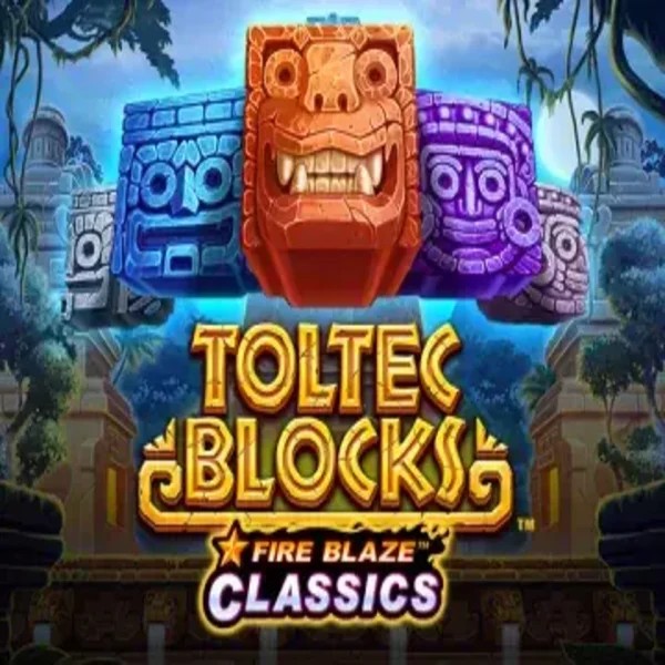 Fire Blaze: Toltec Blocks logo by Rarestone Gaming at Jackpot Bingo